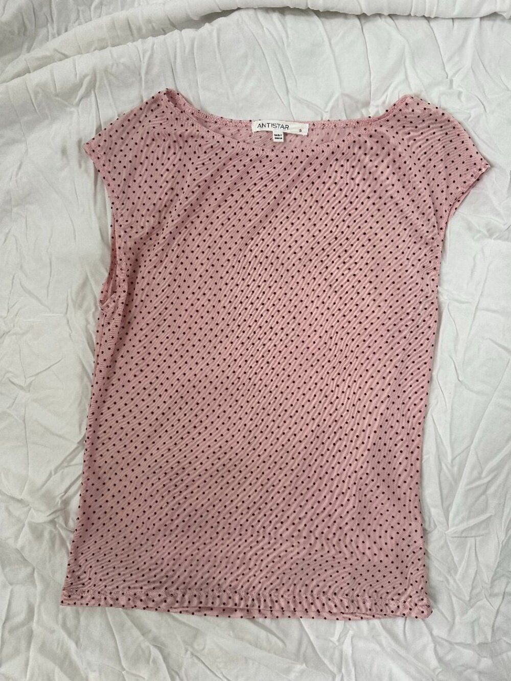 Antistar Pink sleeveless sheer top